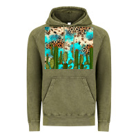 Vintage Olive cactus turquoise leopard cowhide tumbler rana Vintage Hoodie - RanaPortraitStore