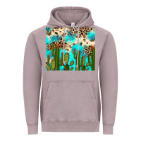 Vintage Zinc cactus turquoise leopard cowhide tumbler rana Vintage Hoodie - RanaPortraitStore