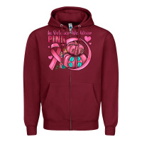 Burgundy in october we wear pink Zipper Hoodie - JahusDesignShop