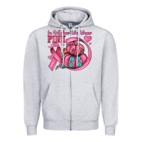 Heather Grey in october we wear pink Zipper Hoodie - JahusDesignShop