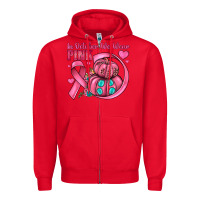 Red in october we wear pink Zipper Hoodie - JahusDesignShop