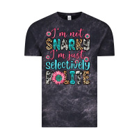 Cloud Black i m not snarky i m just selectively polite Vintage Tee - Zillion Design Studio