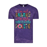 Cloud Purple i m not snarky i m just selectively polite Vintage Tee - Zillion Design Studio