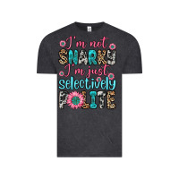 Vintage Black i m not snarky i m just selectively polite Vintage Tee - Zillion Design Studio