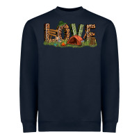 Navy love camping Heavyweight Sweatshirt - texasbilliewilder