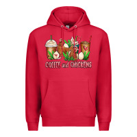 Cardinal chicken   coffee cups Premium Hoodie - MaliasSmallBusiness