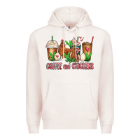Pale Pink chicken   coffee cups Premium Hoodie - MaliasSmallBusiness