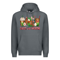 Rock chicken   coffee cups Premium Hoodie - MaliasSmallBusiness
