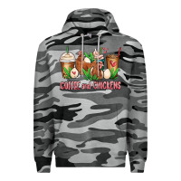 Slate Camo chicken   coffee cups Premium Hoodie - MaliasSmallBusiness