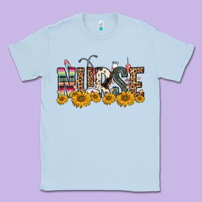 Nurse Sunflower Classic Tee Designed By Fadigitalartstudio