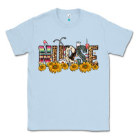 Dusty Blue nurse sunflower Classic Tee - FaDigitalArtStudio
