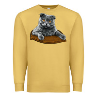 Antique Gold Scottish Fold Premium Sweatshirt - LillyAllenDesigns
