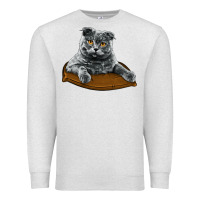 Oatmeal Heather Scottish Fold Premium Sweatshirt - LillyAllenDesigns