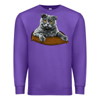 Purple Scottish Fold Premium Sweatshirt - LillyAllenDesigns