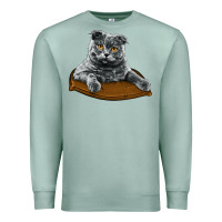 Seafoam Scottish Fold Premium Sweatshirt - LillyAllenDesigns