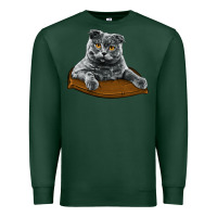 Sports Green Scottish Fold Premium Sweatshirt - LillyAllenDesigns