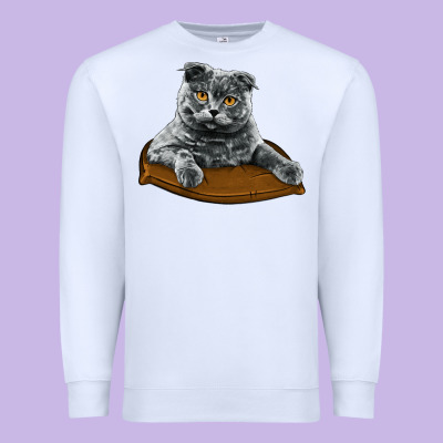Scottish Fold Premium Sweatshirt Designed By Lillyallendesigns