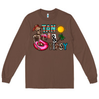 Chestnut Tan Tipsy Long Sleeve Tee - CowhideDigitalArt