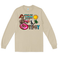 Mushroom Tan Tipsy Long Sleeve Tee - CowhideDigitalArt
