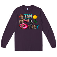 Plum Tan Tipsy Long Sleeve Tee - CowhideDigitalArt