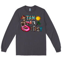 Smoke Tan Tipsy Long Sleeve Tee - CowhideDigitalArt