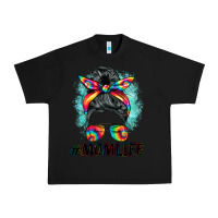 Black tie dye momlife messy bun Urban Heavy Tee - BarkalooDesign