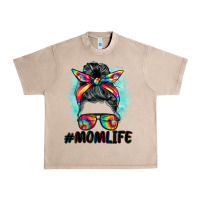 French Oak tie dye momlife messy bun Urban Heavy Tee - BarkalooDesign