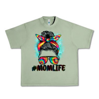 Oil Green tie dye momlife messy bun Urban Heavy Tee - BarkalooDesign