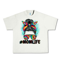 Tie Dye Momlife Messy Bun Urban Heavy Tee | Teevron