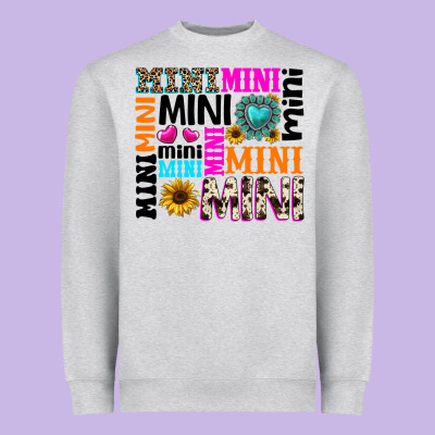 Mini Gemstone Sunflower Heavyweight Sweatshirt Designed By Texasbilliewilder