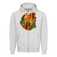 Dove Grey spider leopard  halloween patch Zipper Hoodie - BundleAndBundleShop