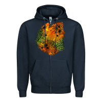 Navy spider leopard  halloween patch Zipper Hoodie - BundleAndBundleShop