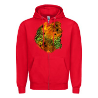 Red spider leopard  halloween patch Zipper Hoodie - BundleAndBundleShop
