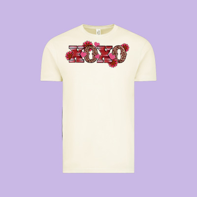 Vintage Tee valentine's day xoxo sunflower heart