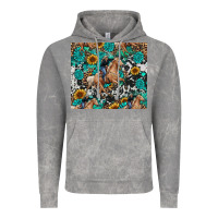 Cloud Rock cowgirl sunflower turquoise Vintage Hoodie - RanaPortraitStore