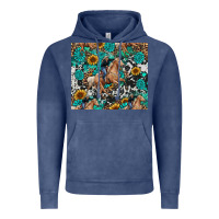 Vintage Denim cowgirl sunflower turquoise Vintage Hoodie - RanaPortraitStore