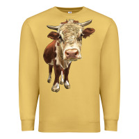 Antique Gold Hereford Heifer Premium Sweatshirt - LillyAllenDesigns