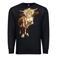 Black Hereford Heifer Premium Sweatshirt - LillyAllenDesigns