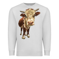 Dove Grey Hereford Heifer Premium Sweatshirt - LillyAllenDesigns