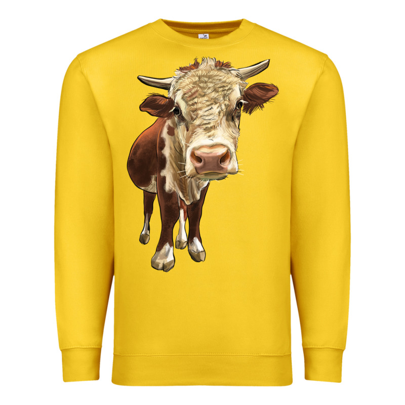 Hereford Heifer Premium Sweatshirt by LillyAllenDesigns | Teevron
