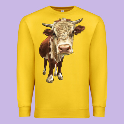 Hereford Heifer Premium Sweatshirt Designed By Lillyallendesigns