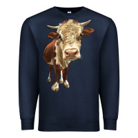 Navy Hereford Heifer Premium Sweatshirt - LillyAllenDesigns
