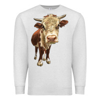 Oatmeal Heather Hereford Heifer Premium Sweatshirt - LillyAllenDesigns