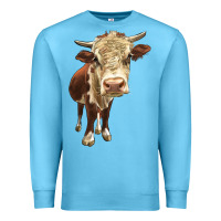 Ocean Blue Hereford Heifer Premium Sweatshirt - LillyAllenDesigns