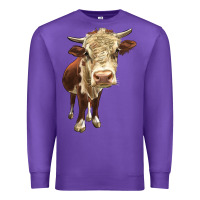 Purple Hereford Heifer Premium Sweatshirt - LillyAllenDesigns