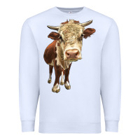 White Hereford Heifer Premium Sweatshirt - LillyAllenDesigns