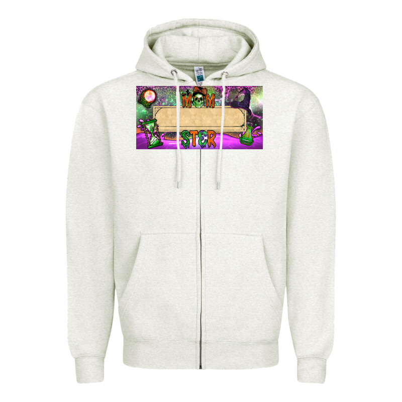 Custom Name Momster License Plate Template Zipper Hoodie by BundleAndBundleShop | Teevron