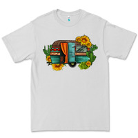 Dove Grey caravan sunflowers and cactus Premium Tee - Artiststas