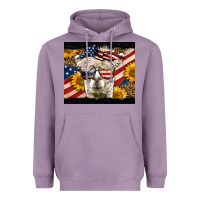 Lavender Western 4th Of July Llama Background Heavyweight Hoodie - LillyAllenDesigns