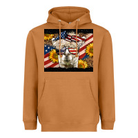 Meerkat Western 4th Of July Llama Background Heavyweight Hoodie - LillyAllenDesigns